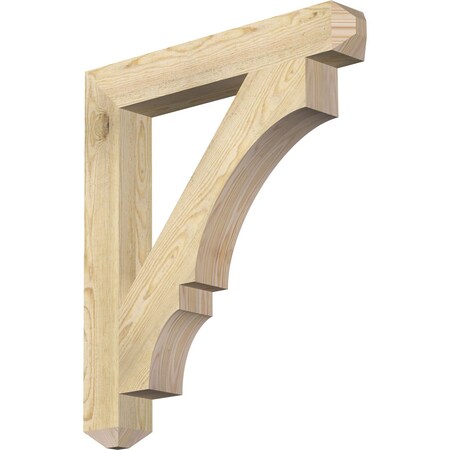Ekena Millwork Balboa Craftsman Rough Sawn Bracket, Douglas Fir, 4"W x 28"D x 32"H BKT04X28X32BOA04RDF